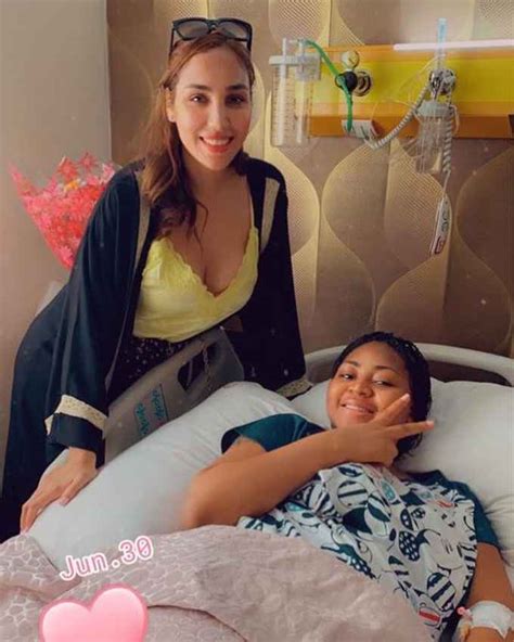 Regina Daniels Poses With Her Co Wife Laila As She Visits Her In The