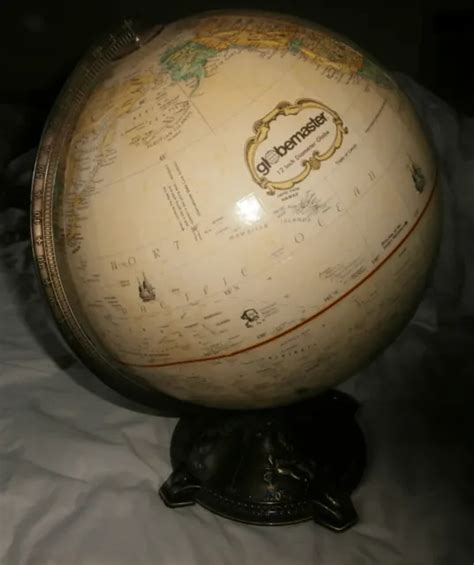 Vintage Replogle Globemaster 12 Inch Globe Leroy M Tolman Raised Metal