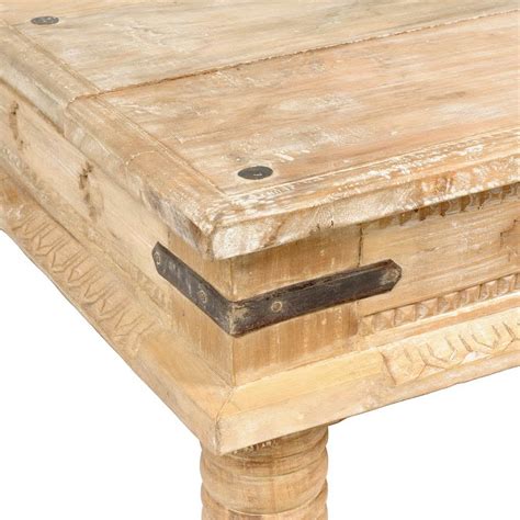 It is heavy enough that it won't tip easily and with two boys under 6 this is a must. Solid mango wood Indian coffee table Gandhi | Maisons du Monde