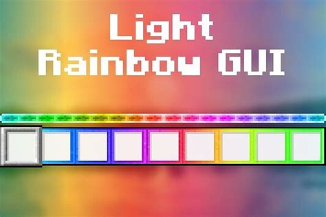Light Rainbow Gui Minecraft Texture Pack