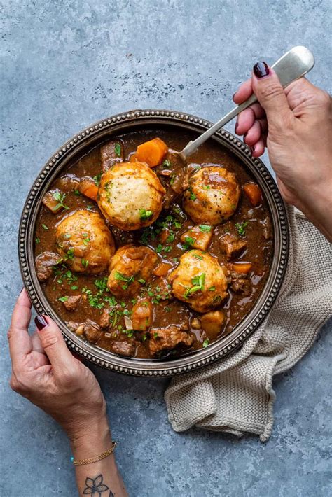 To make beef stew in the crockpot, the one thing you need is a bit of time. Slow Cooker Beef Stew and Dumplings - Supergolden Bakes