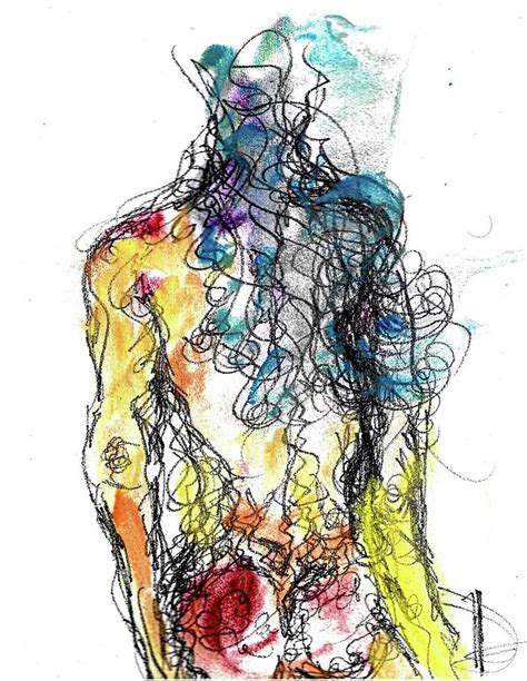 Doodle Wash Nude 007 Painting By Debora Lewis Fine Art America