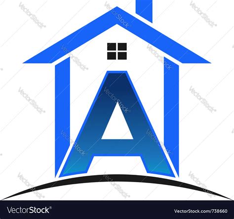 A Letter House Royalty Free Vector Image Vectorstock