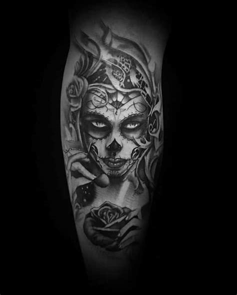 Egal in welchen farben la catrina dargestellt wird, hat kostenlose vorlage zum ausdrucken. 50 La Catrina Tattoo Designs For Men - Mexican Ink Ideas