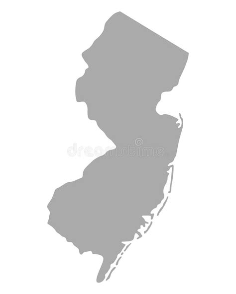 Map Of New Jersey Stock Vector Illustration Of Gray 94070181