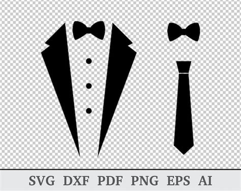 Tuxedo Svg Tux Svg Bow Tie Svg Groom Svg Vector Cut File For Cricut
