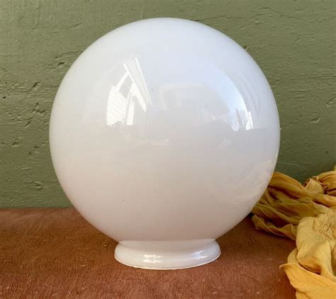 Free Us Shipping White 8 Glass Ball Shaped Mid Century Etsy