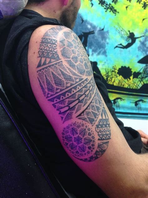 Tribal Dotwork Mandala Tattoo Design