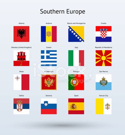 This flag didn't have a historical past and was created by political convention in 1998, following peace brought by the dayton agreement and the creation of a new country. Södra Europa Torget Flaggor Samling Stock Vector - FreeImages.com