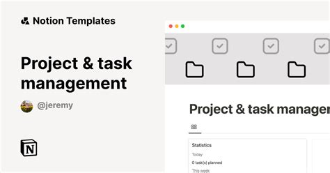 Project And Task Management Notion Template