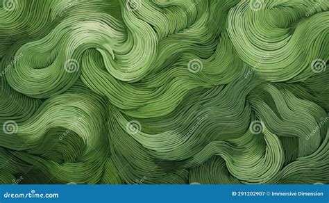 Abstract Organic Green Texture Inspired By Meadows Swirling Green