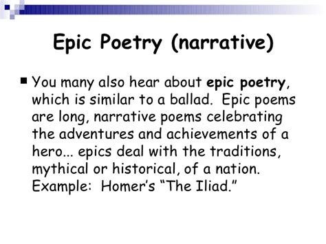 Examples Of Epics In Literature Famous Narrative Poems