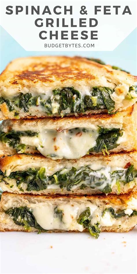 Spinach And Feta Grilled Cheese Budget Bytes
