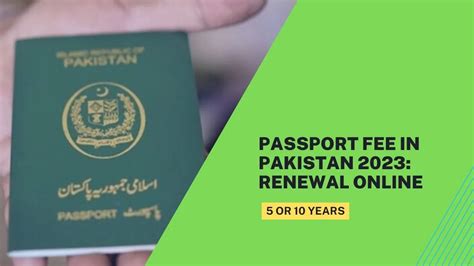Passport Renewal Fee And New Passport Fee 2023