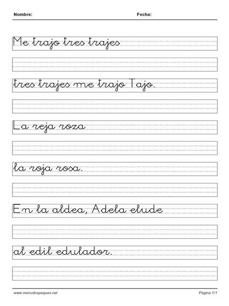 Caligrafía Cursive Handwriting Practice Handwriting Activities