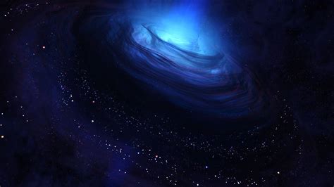 Desktop Wallpaper Galaxy Space Dark Clouds Blue Nebula 4k Hd