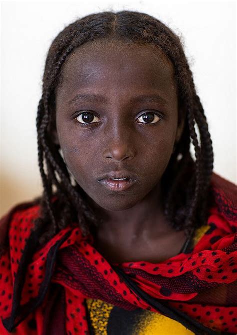 Portrait Of An Afar Tribe Girl Afar Region Afambo Ethiopia African