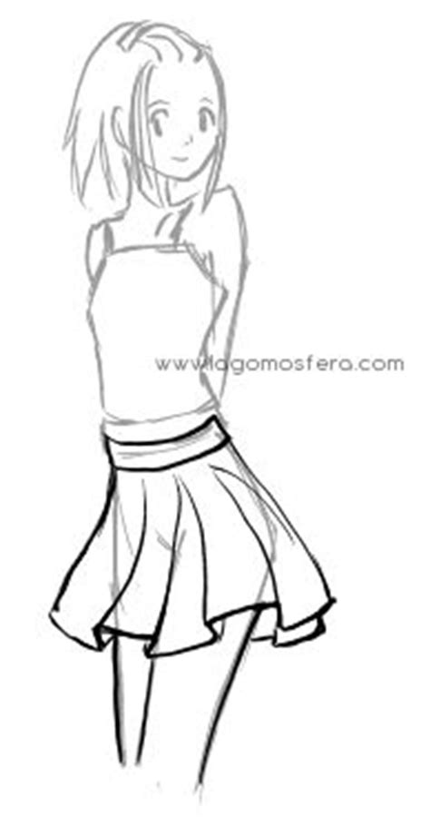 Dibujo de gimnasta muy linda para imitar y dibujar en un papel. Cómo dibujar ropa