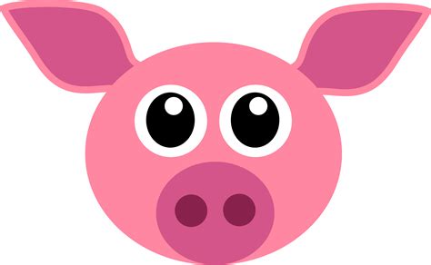 Clipart Cochon Pig Face