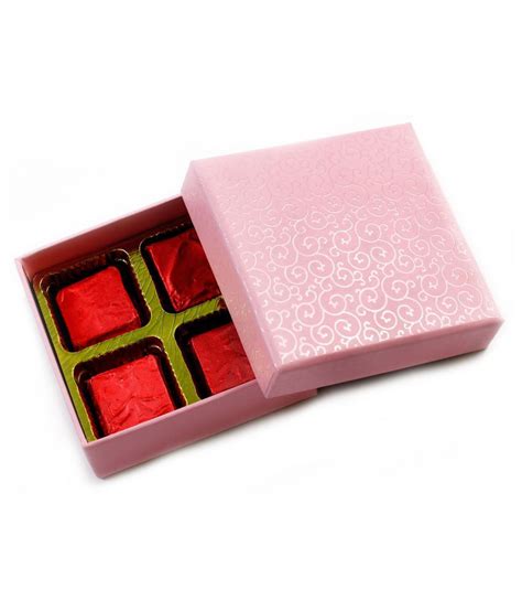 Birthday return gifts wholesale in ahmedabad. Pack of 45 Small Gifting Baby Pink 4 Piece Empty Chocolate ...