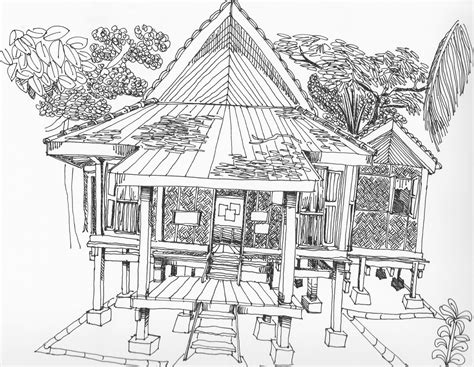 Gaya dan bentuk rumah tradisional melayu dipengaruhi oleh cara hidup, ekonomi, alam persekitaran dan iklim. udangmerah.blogspot: lukisan rumah kedah dan perlis