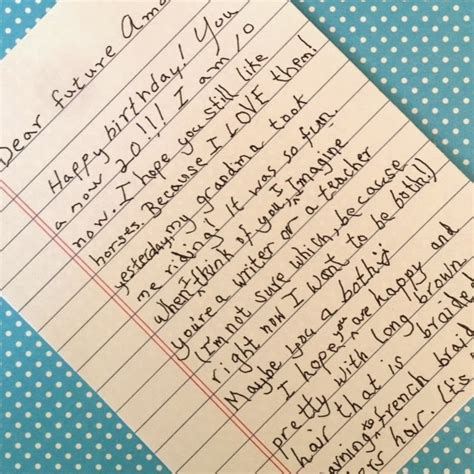 Time Capsule Letter To Child From Parent