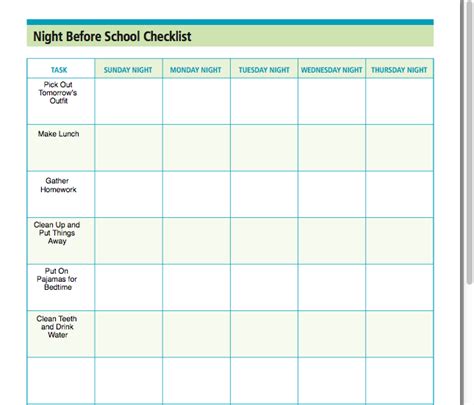 Night Before School Checklist Helps Everyone Feel Settled And Ready