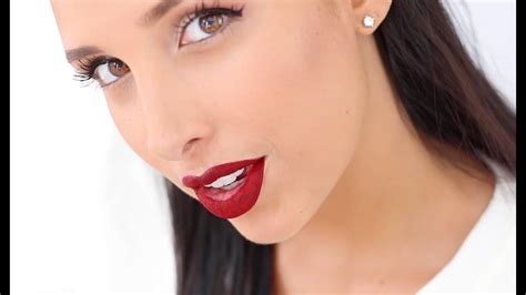 Perfect Red Lip Winged Liner Makeup Tutorial Youtube