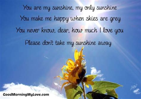 Good morning sunshine quotes image. 105 Cute Love Quotes - I Love You Quotes for Him With ...