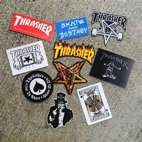 thrasher sticker pack 10pcs women accessories men accessories brands thrasher