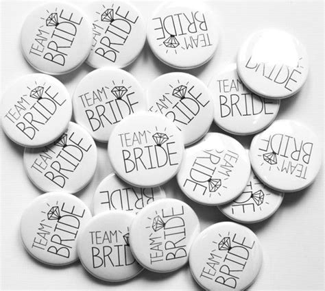 Team Bride Hens Party Badges White And Black Hen Night Hen Etsy
