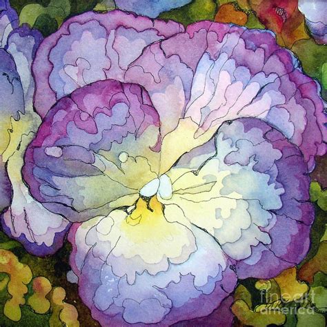 Floral Painting Pansy By Wendy Westlake Floral Art Painting