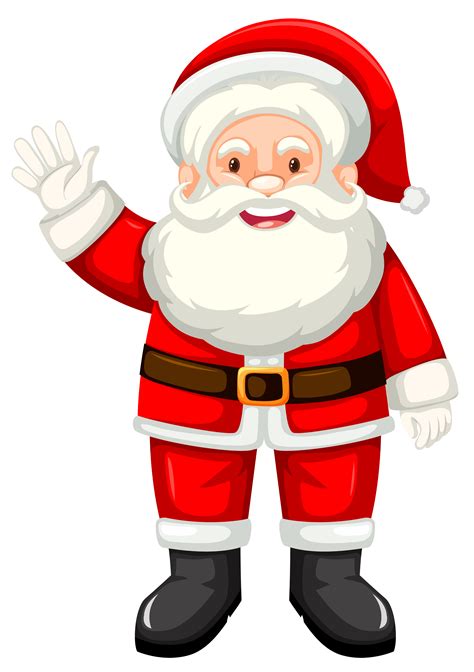 A Happy Santa Claus On White Backgroud 299375 Vector Art At Vecteezy