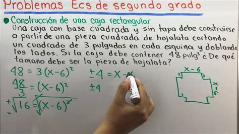 Problemas Ecuaciones De Segundo Grado Álgebra Youtube