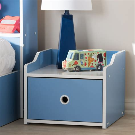 Baxton Studio Aeluin Contemporary Childrens Blue And White Finished