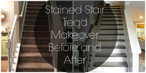 Stained Stair Treads Before And After Live Pretty On A Penny