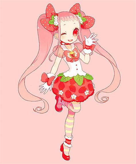 Strawberry Anime Anime Art Girl Cute Cartoon Wallpapers