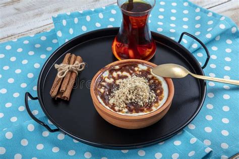 Baked Rice Pudding Turkish Milky Dessert Sutlac In Casserole With