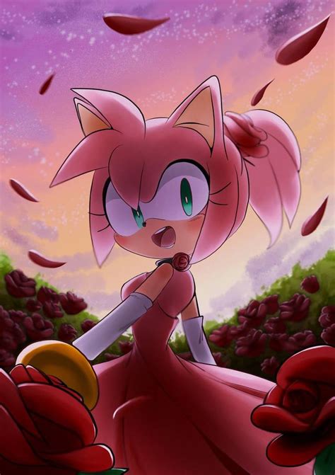 Amy Rose Sonic X Absolute Anime Gambaran