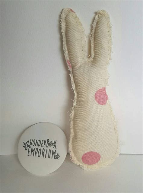 Polka Dot Rabbit Plush Hand Stitched Bunny Easter Etsy