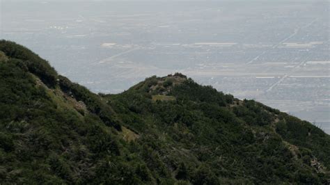 4k Stock Footage Aerial Video Of A Green Mountain In The