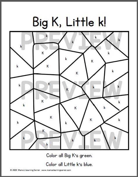 Color By Letter Alphabet Big And Little Mamas Learning Corner