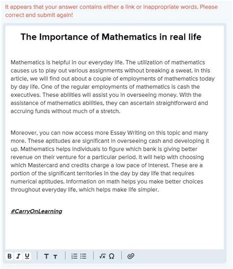 Right An Essay Tittlethe Importance Of Mathematics In Real Life