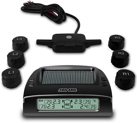 Yokaro Rvs Tpms Solar Powered Tire Pressure Monitoring System With 6