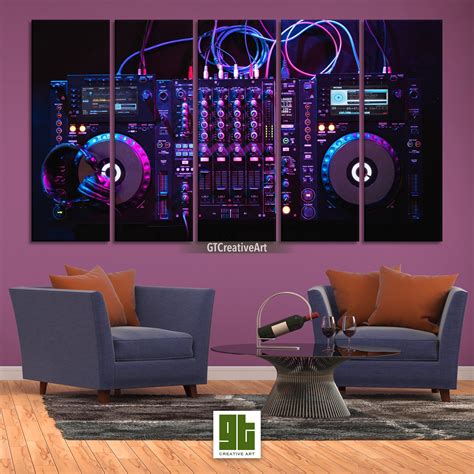 Sound Mixer Canvas Wall Art Multi Panel Framed Canvas Dj Etsy