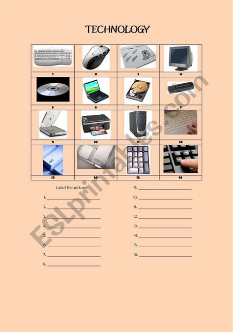 Technology Vocabulary Esl Worksheet By Ptuser
