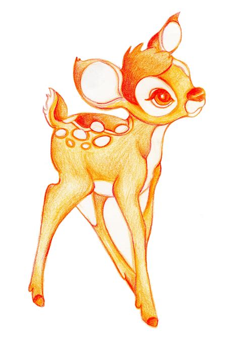 Bambi Pencil Drawing Art Design Drawings Pencil Drawings