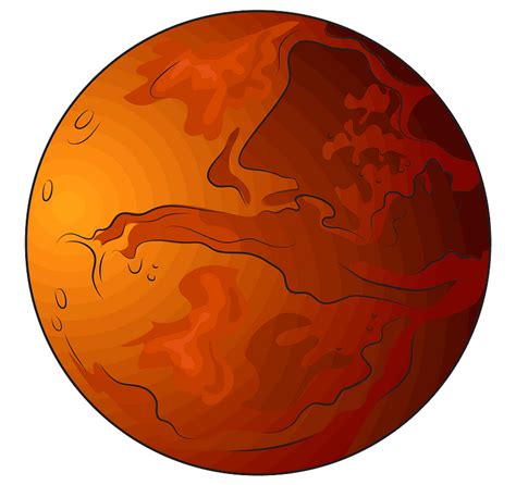 Cartoon Mars Planet Png