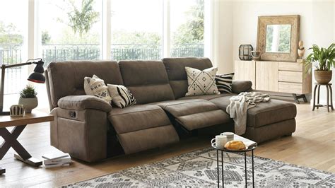 Jenson 3 Seater Fabric Recliner Sofa With Chaise By Synargy Harvey