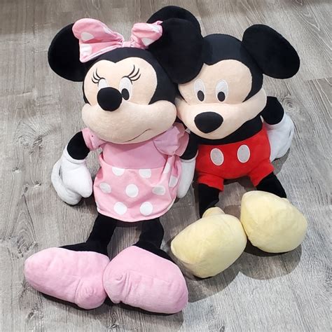 Disney Toys Jumbo Mickey And Minnie Mouse Plush Poshmark